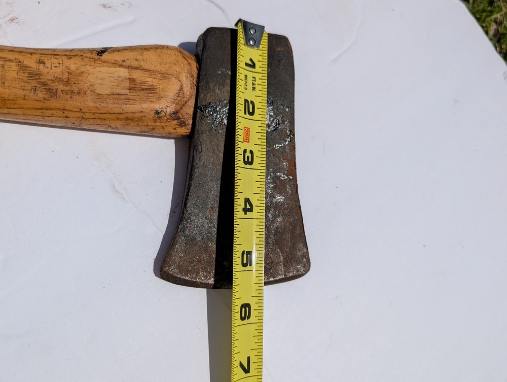 Vintage Hatchet Axe Wood Handle Camp Camping Tool Primitive Rustic 13in