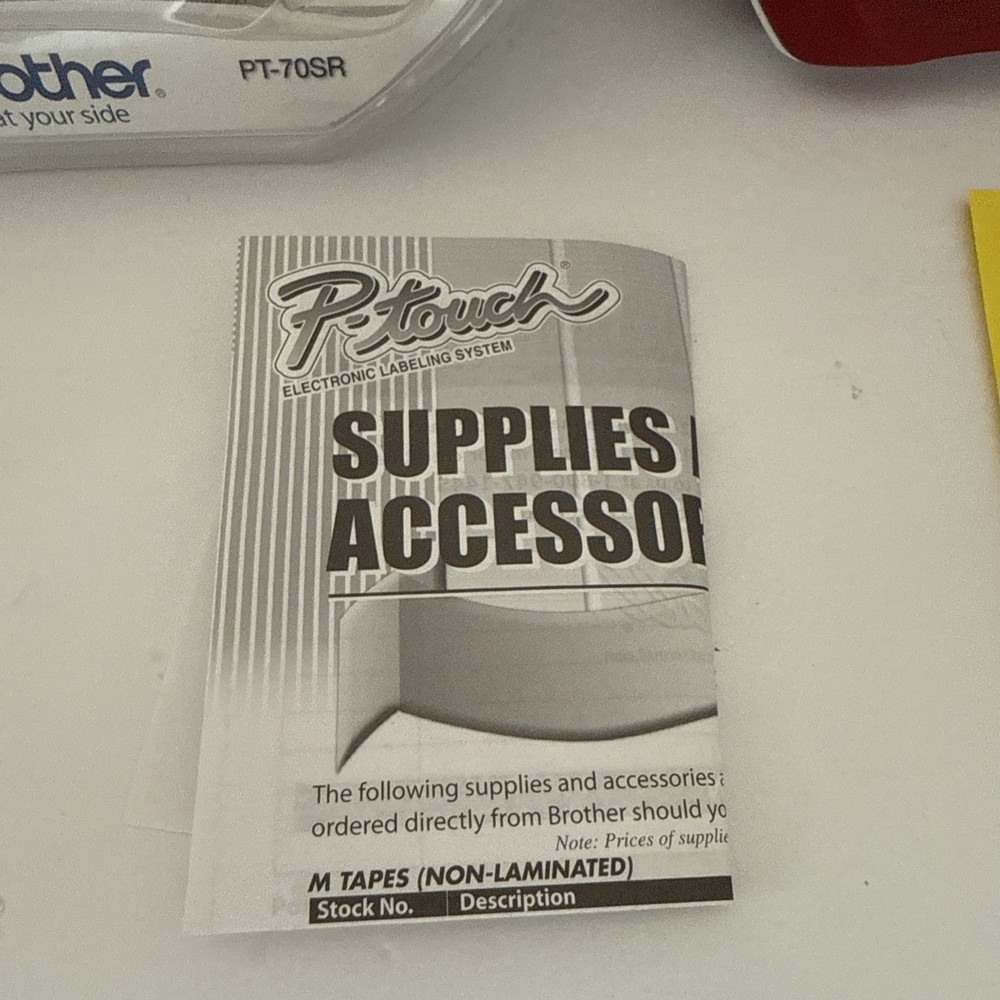 Brother P-Touch PT-70 Label Maker Printer Red Tested