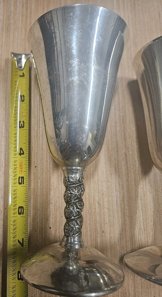 Vintage Set Of 2 Goblets Silverstone