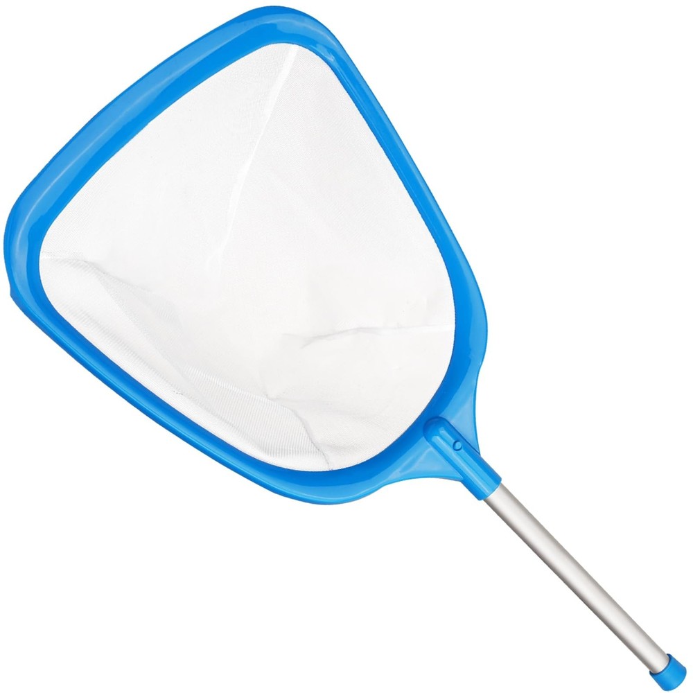 Spa Skimmer Net, Lightweight, 12 Inch Handle, Fine Mesh, Blue