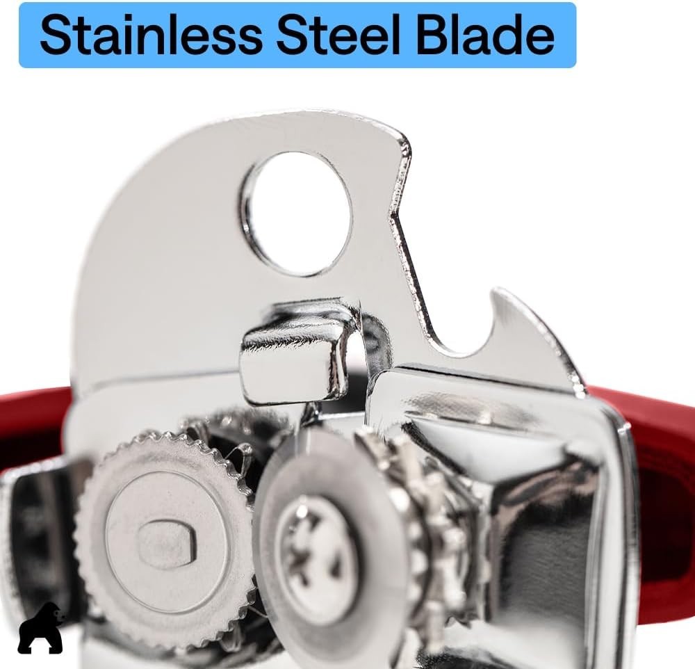 Rust Resistant Manual Can Opener with Smooth Cutting Edge - Ideal Kitchen Tool