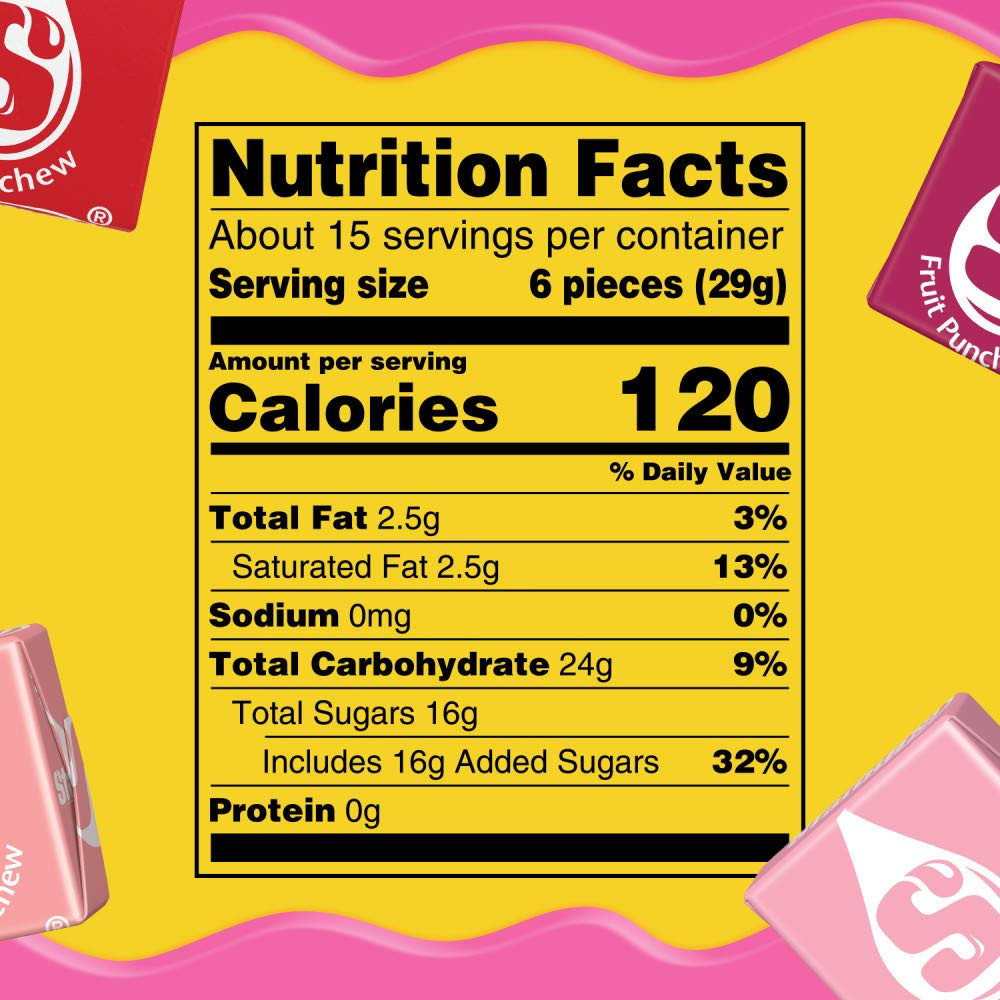 FaveREDS Fruit Chews Candy, Chewy Candy, 15.6 oz Sharing Size Bag