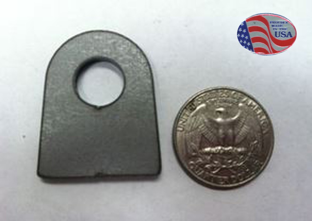 4 PACK FLAT WELD TABS  7/16 Hole 7/8 Height 1/8 Thick