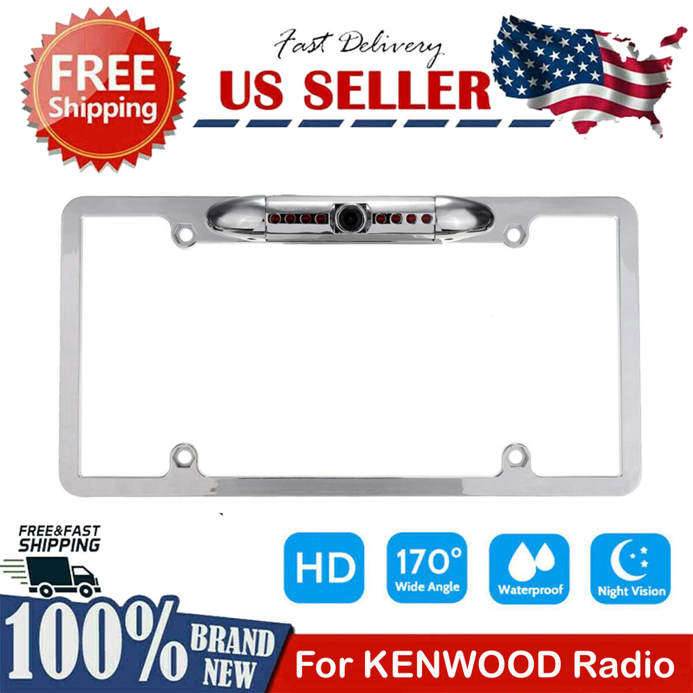 Backup Camera Rearview License Plate Frame for KENWOOD DNX-6960 DNX6960