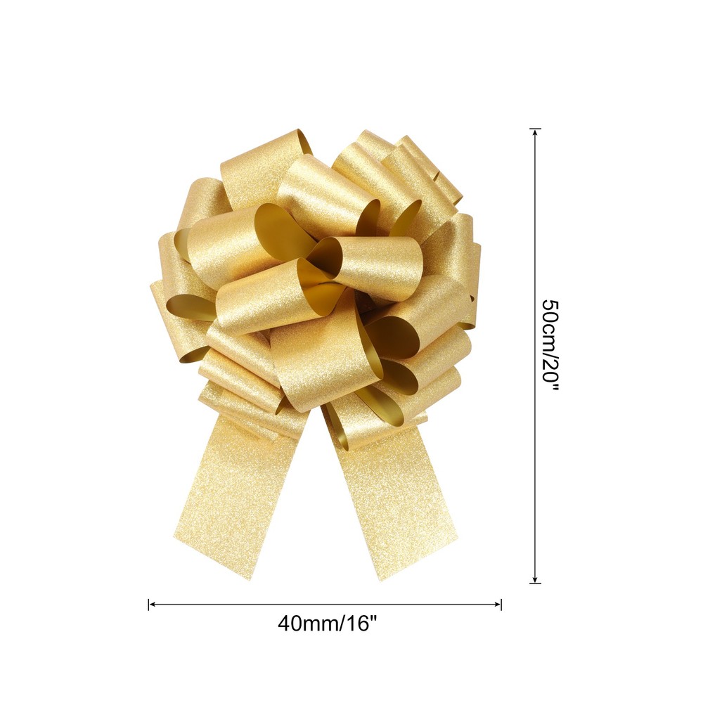 16 Inch Large Pull Bow Gift Wrapping Big Pull Bows Ribbon Yellow