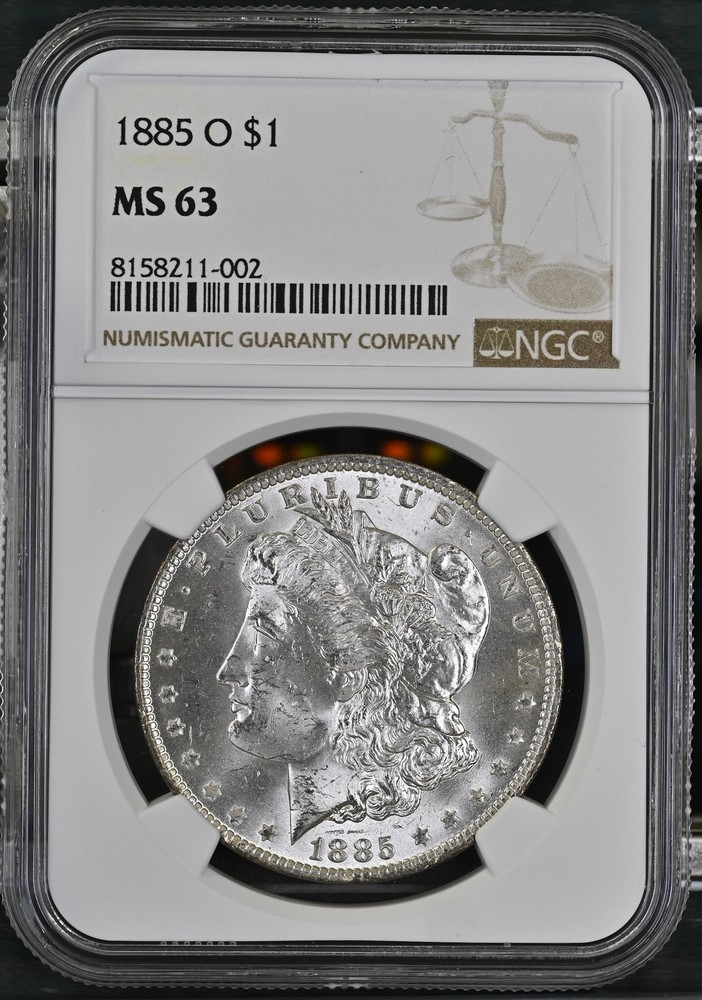 1885 O Morgan Silver Dollar NGC MS-63