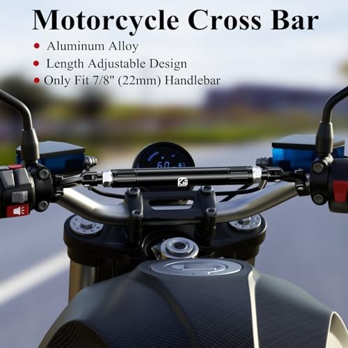 Motorcycle Cross Bar, Aluminum Alloy, Length Adjustable Handlebar Extender