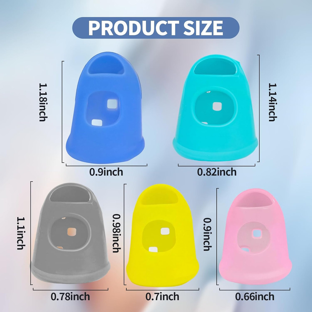 30 Pcs Rubber Thimble, Rubber Finger Tips, Office Thimbles for Hand Embroidery