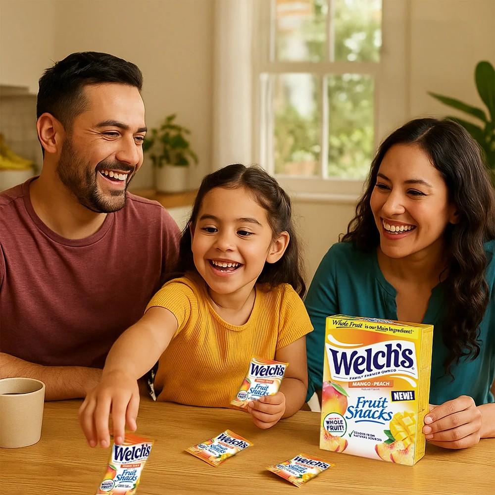 Welch's Fruit Snacks Mango-Peach Soft Fruit Snacks for Stocking Stuffers, .8 oz,