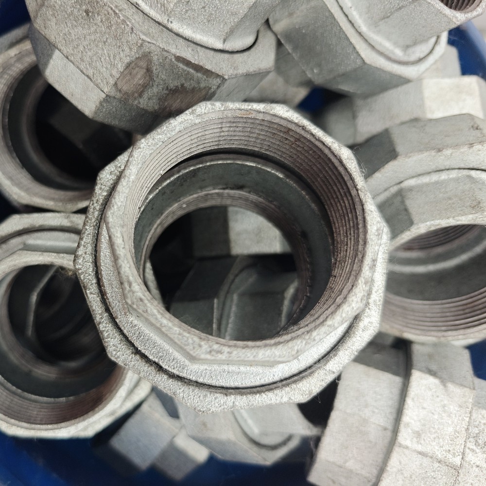 2" Anvil Threaded Union Pipe Fitting Galvanized Malleable Iron