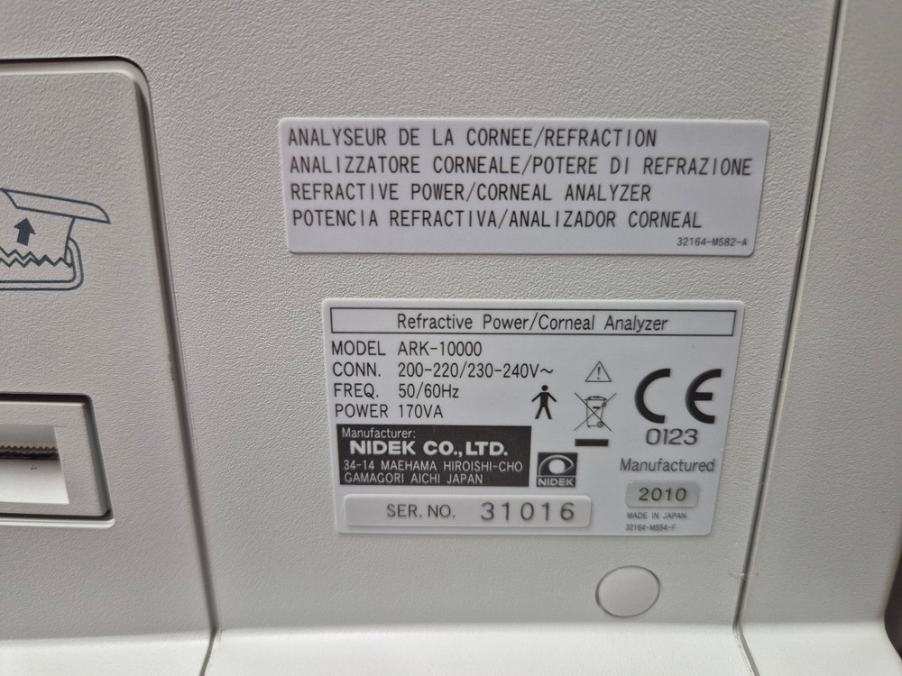 NIDEK ARK-10000 OPD-Scan II Optical Path Difference Scanning System