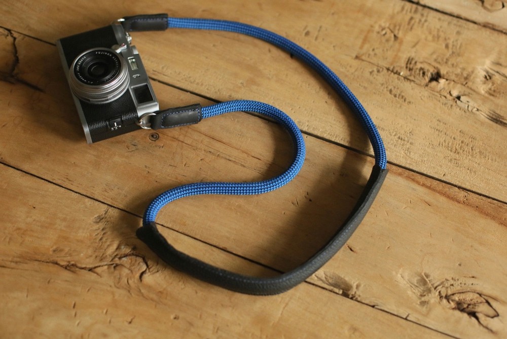 Windmup 10 mm Blue Climbing Rope Camera Strap with Shoulder Pad