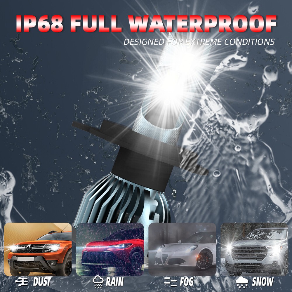 2X H4/9003 LED Headlight Bulb Conversion Kit High/Low Beam Super Bright 6500K