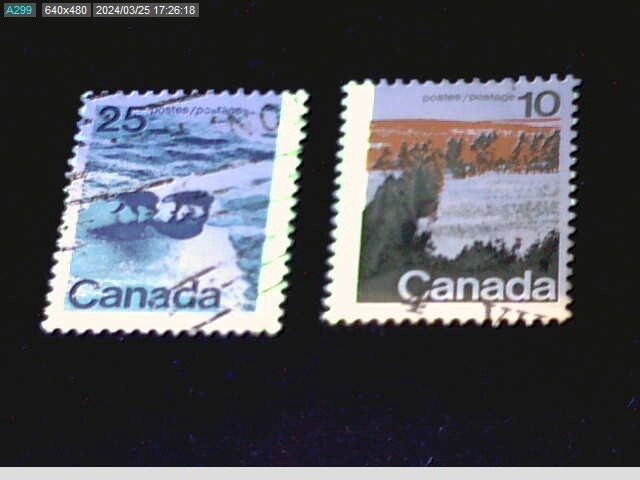 Canada # 594i (G2aR) & 597iv (G2aR) USED  1-BAR TAG ERRORS BS32334