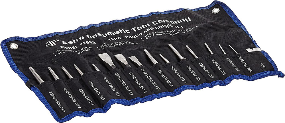 Tool 1600 16-Piece Punch and Chisel Set