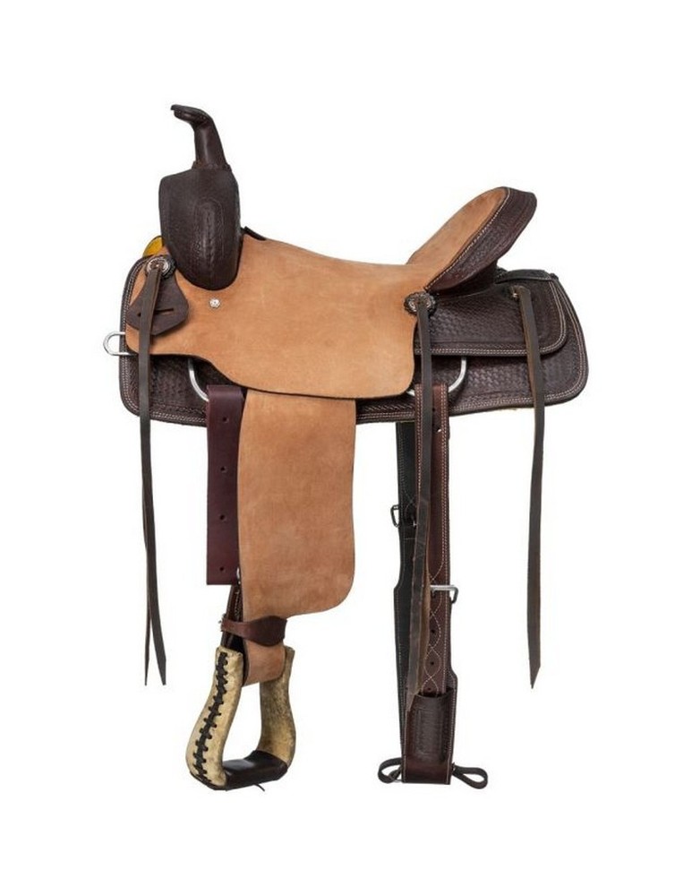 Silver Royal Western Saddle Riverton Leather Ranch 15 Brown SR151