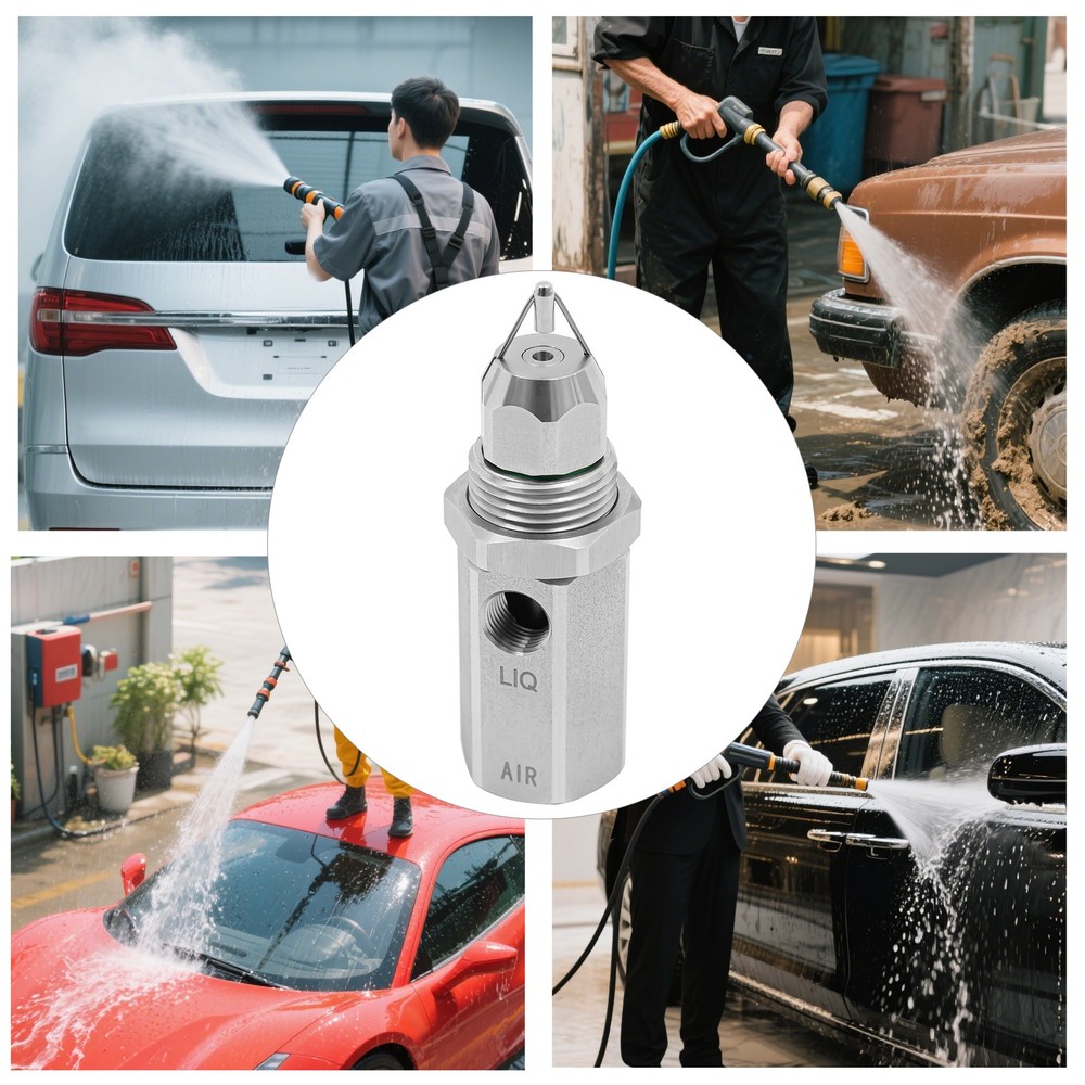 Ultrasonic Nozzle Air Atomizer Nozzle Air Atomizing 30°/60°/80° Angle 1/4''Model