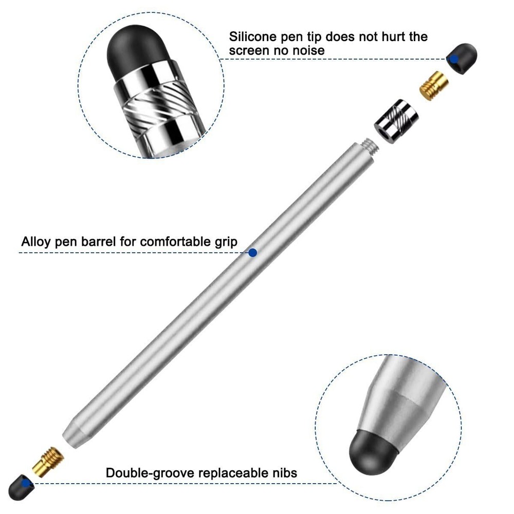 2pcs Stylus Pen Touch Screen Rubber Tip Styluses for Ipad Tablet Android Phone
