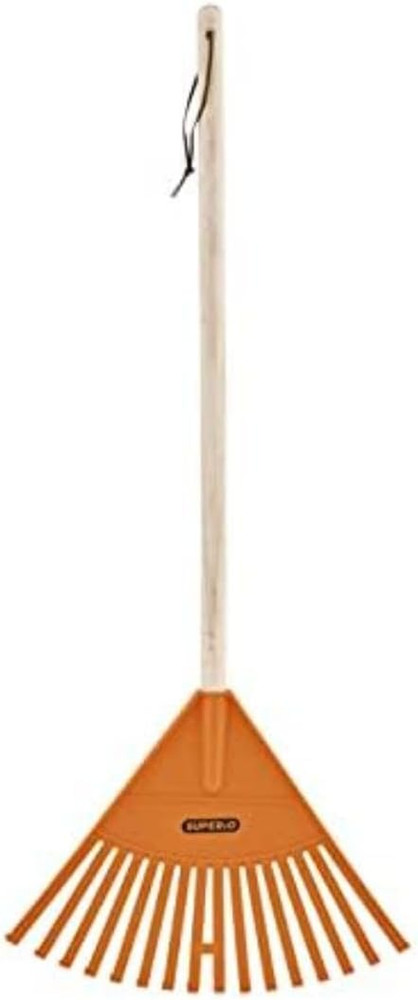 Leaf Rake, Orange Kid Size Leaf Collector, Bulk Pack Gardening Rake, 24-Pack Pla