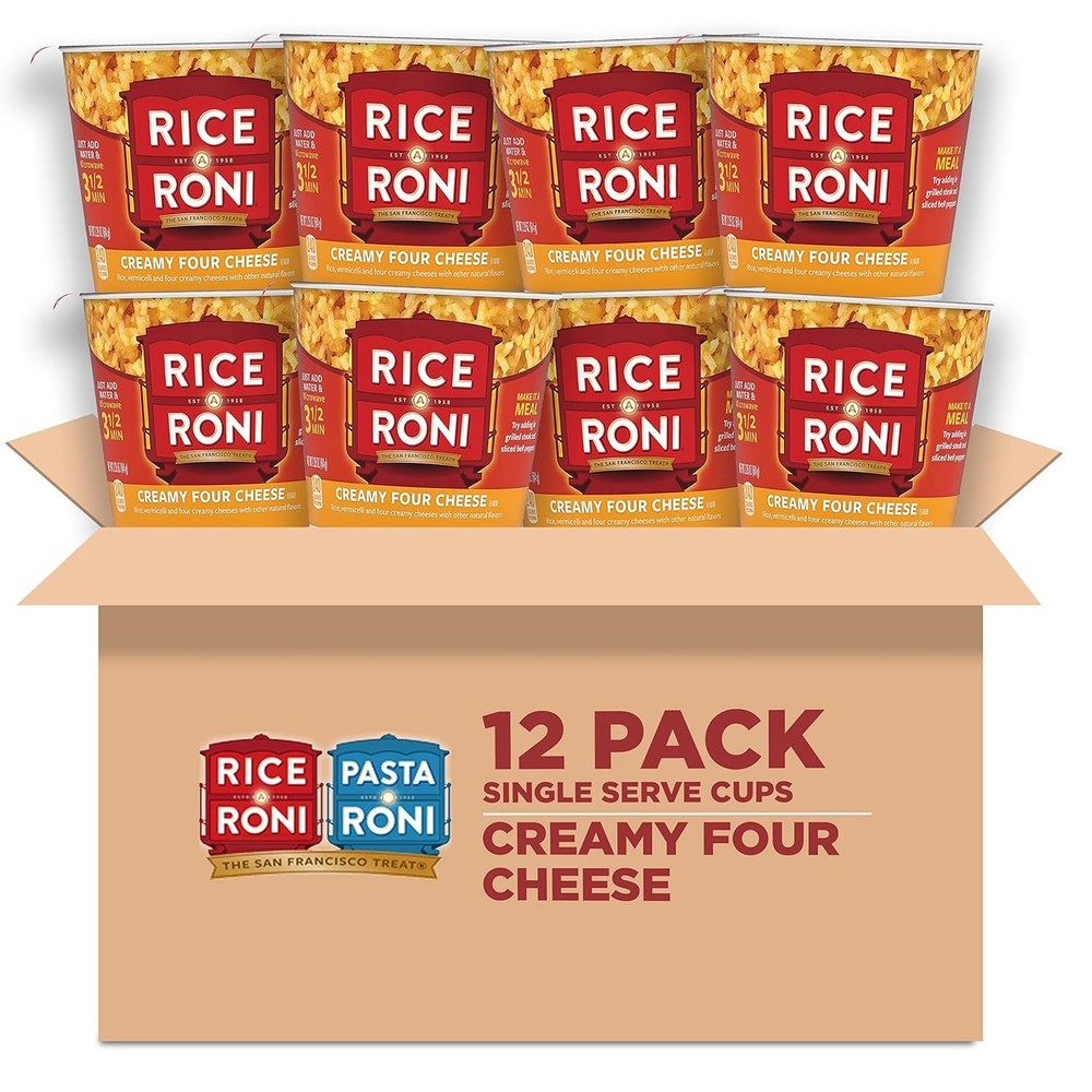 Single-Serve Cups Creamy Four Cheese 2.25oz 12 Pack Microwave Ready Snack
