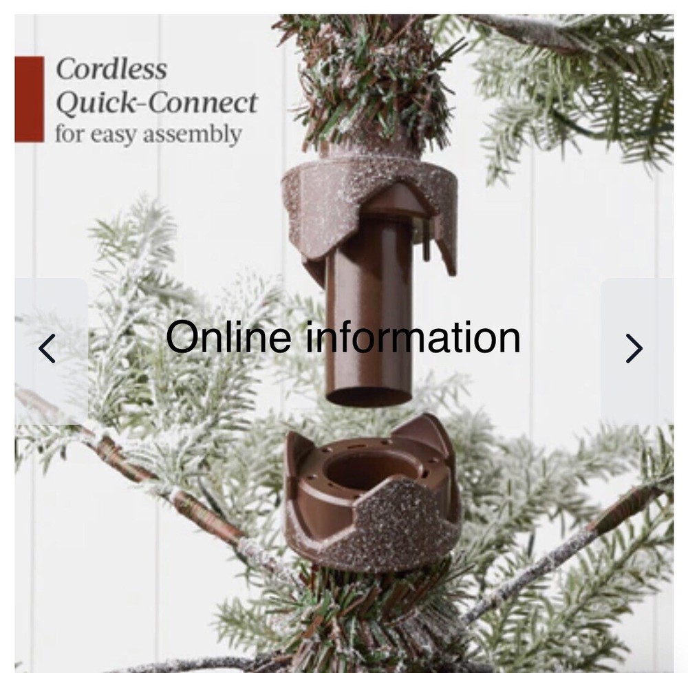 Pre-Lit Sparse Flocked Christmas Tree w/ 2-in-1 LEDs,(LEDS on bottom broken)