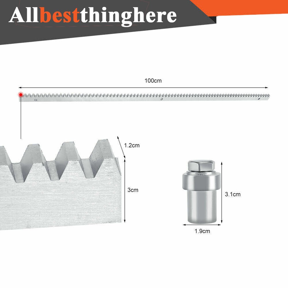4400LBS Automatic Sliding Gate Opener Rack Driven W/ 2 Remotes & Complete KitUS