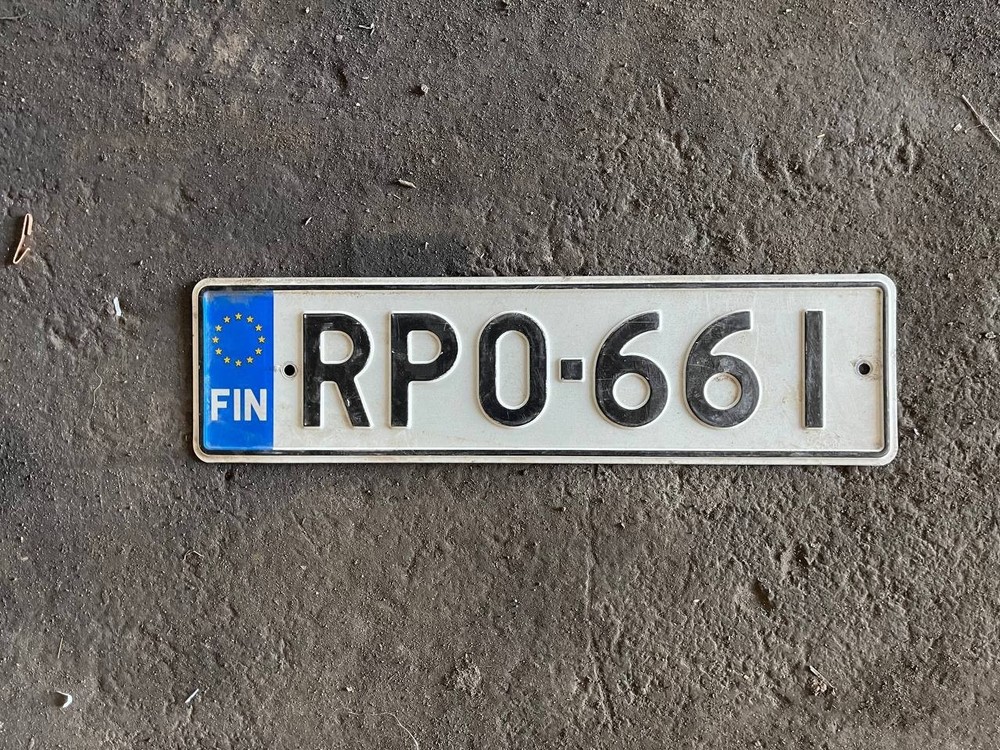 Finland License Plate nummernschild