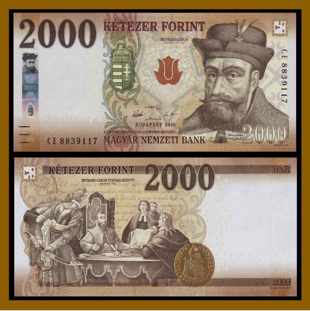 Hungary 2000 Forint, 2016 P-204a New Design Unc