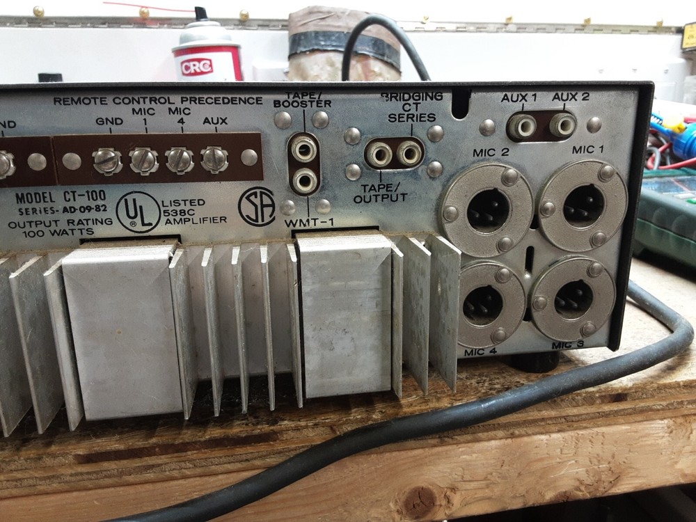 Vintage Bogen CT-100B 4-Channel Input, Single Channel Output Amp Mixer