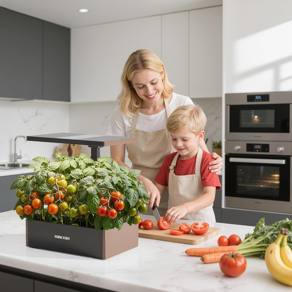 Indoor Hydroponics System Kit with 20 Pods, 30W LED Light & LCD Display