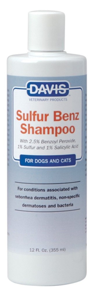 Davis Sulfur Benz Shampoo for Pets, 12 oz 12 oz, White