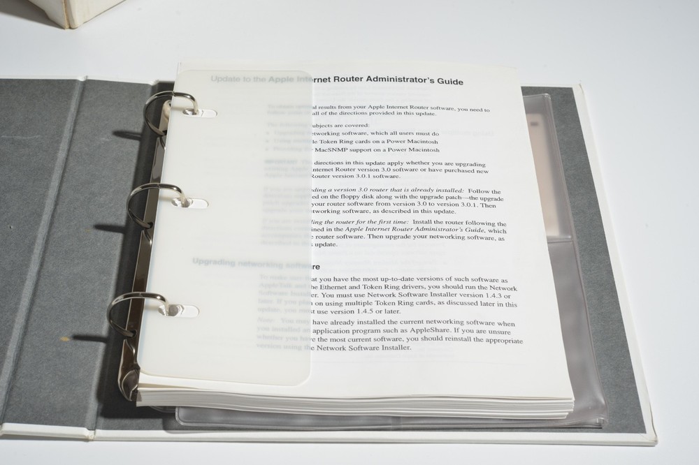 Apple Internet Router Basic Connectivity Package Software Kit w/ Binder Manuals