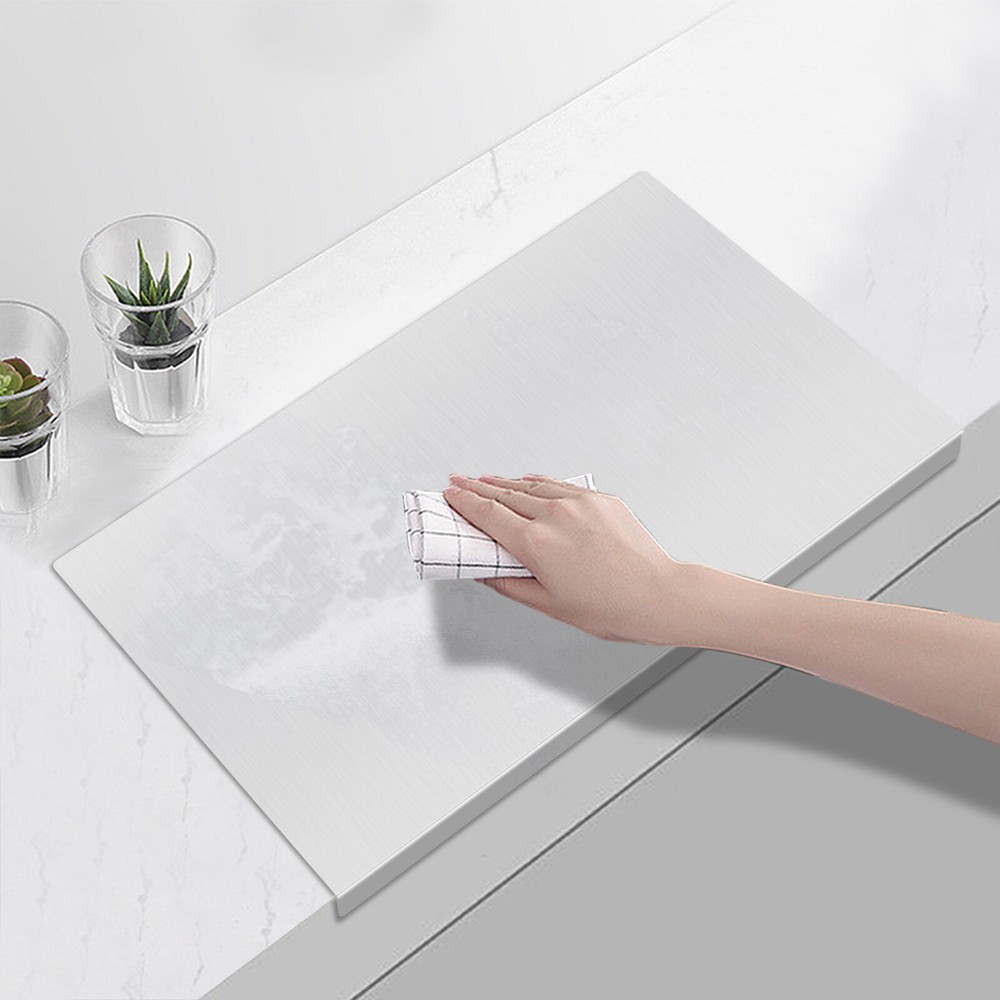 Stainless Steel Chopping Cutting Board Counter Top Protector w/ Front Overhang