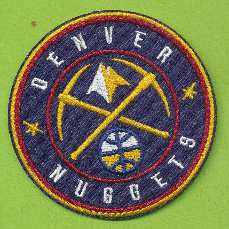 2-1/2" Circular Embroidered Iron On Patch - Denver Nuggets