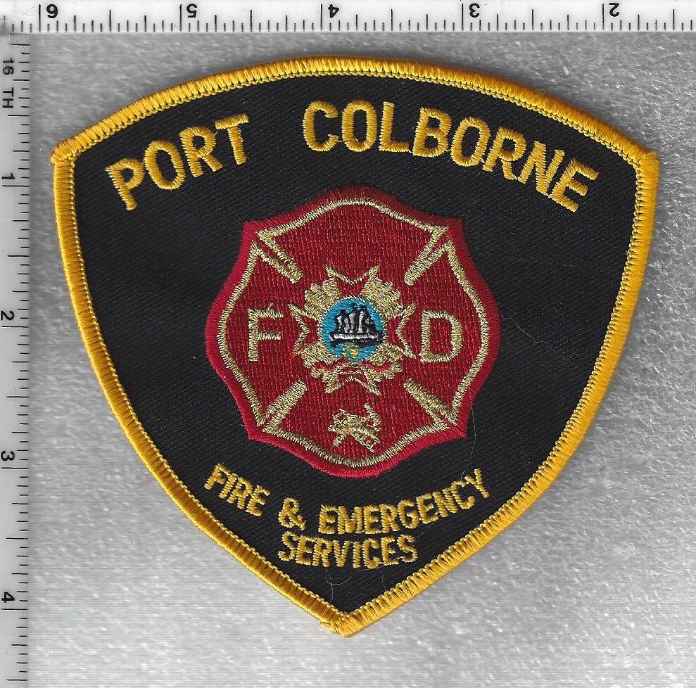 Port Colborne Fire & Emergency Services (Ontario, Canada) Shoulder Patch yellow