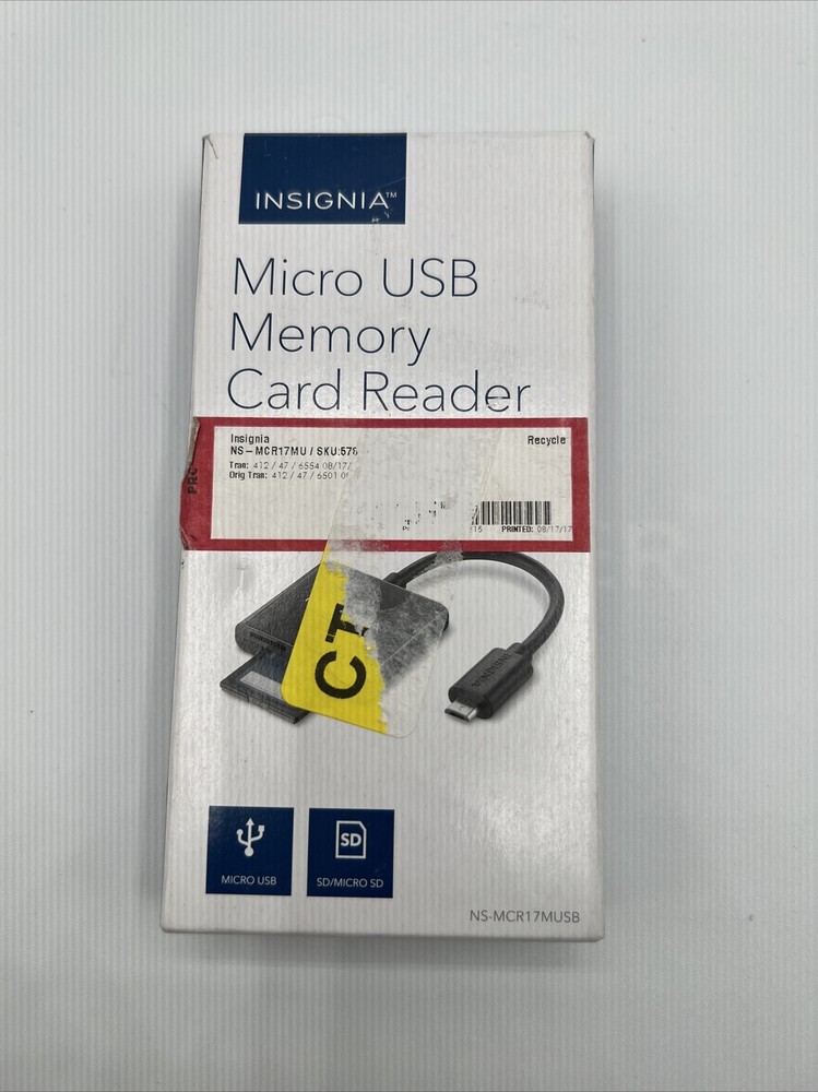 Memory Card Reader Micro USB SD & Micro SD Card Reader Insignia