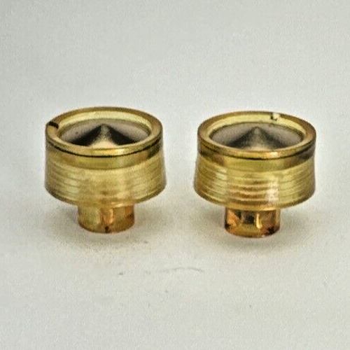 Midcentury 2pc Plastic Knobs Radio / Amp/ E-Guitar / Other 1950s 1/4" D Shaft