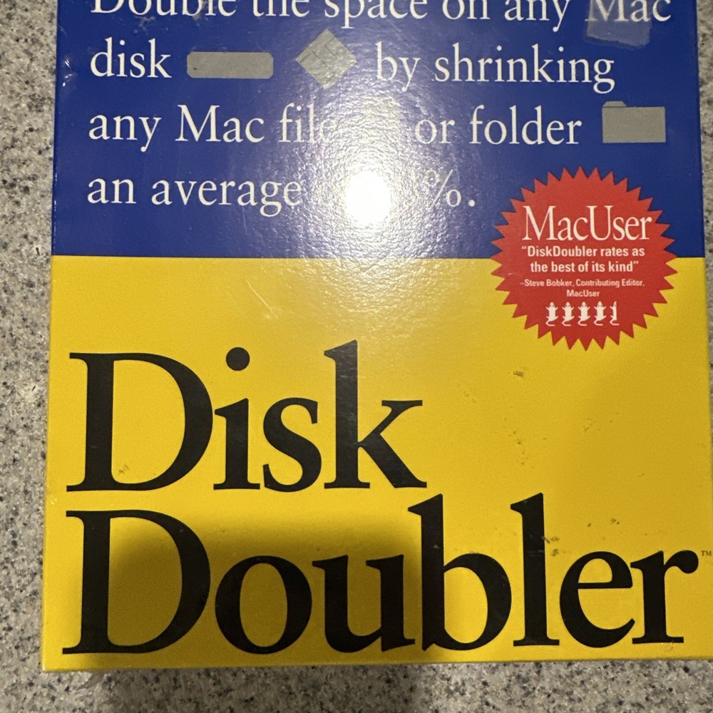 Vintage Disk Doubler Version 3.7 For Macintosh System 7 NEW SEALED Salient U17