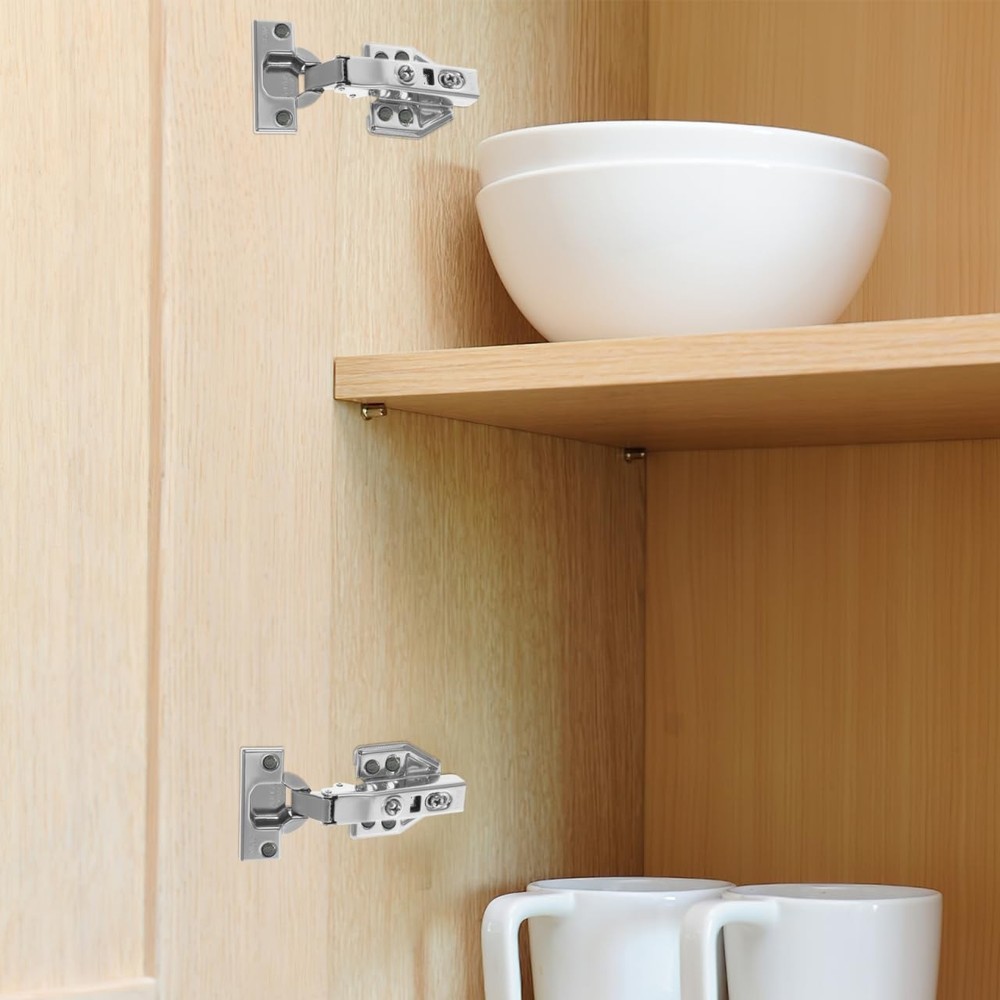 3 PCS Triple Electroplating Cabinet Hinges Silent Closing Kitchen Bathroom