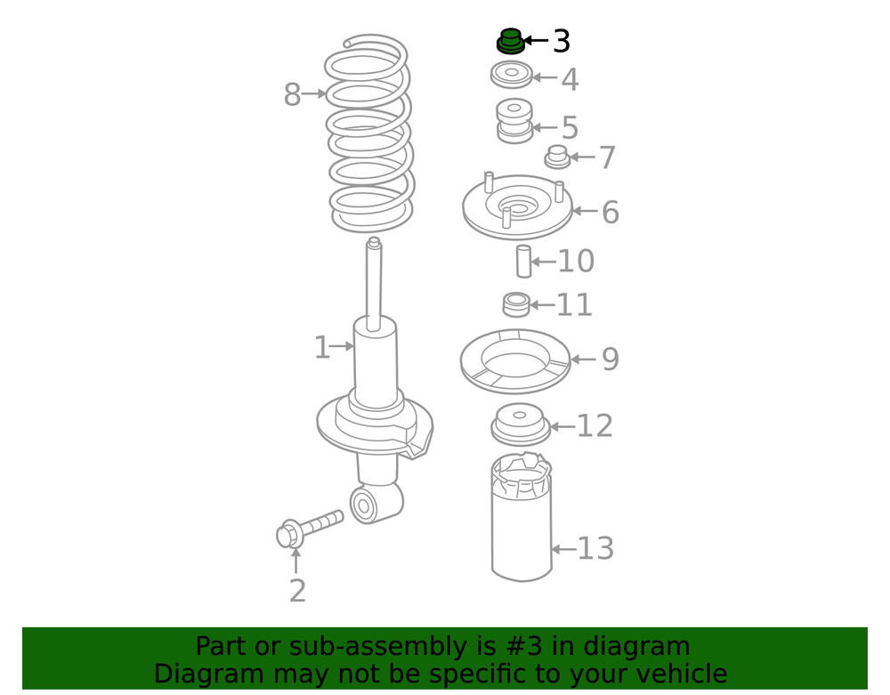 Genuine Nissan Top Nut 54588-EA000