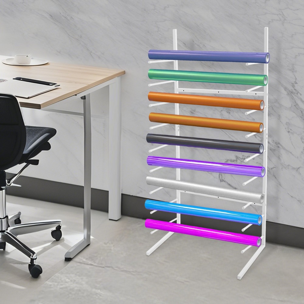 53x28x112 Wall-mounted Blueprint Storage Rack, Blueprint Storage Rack-white