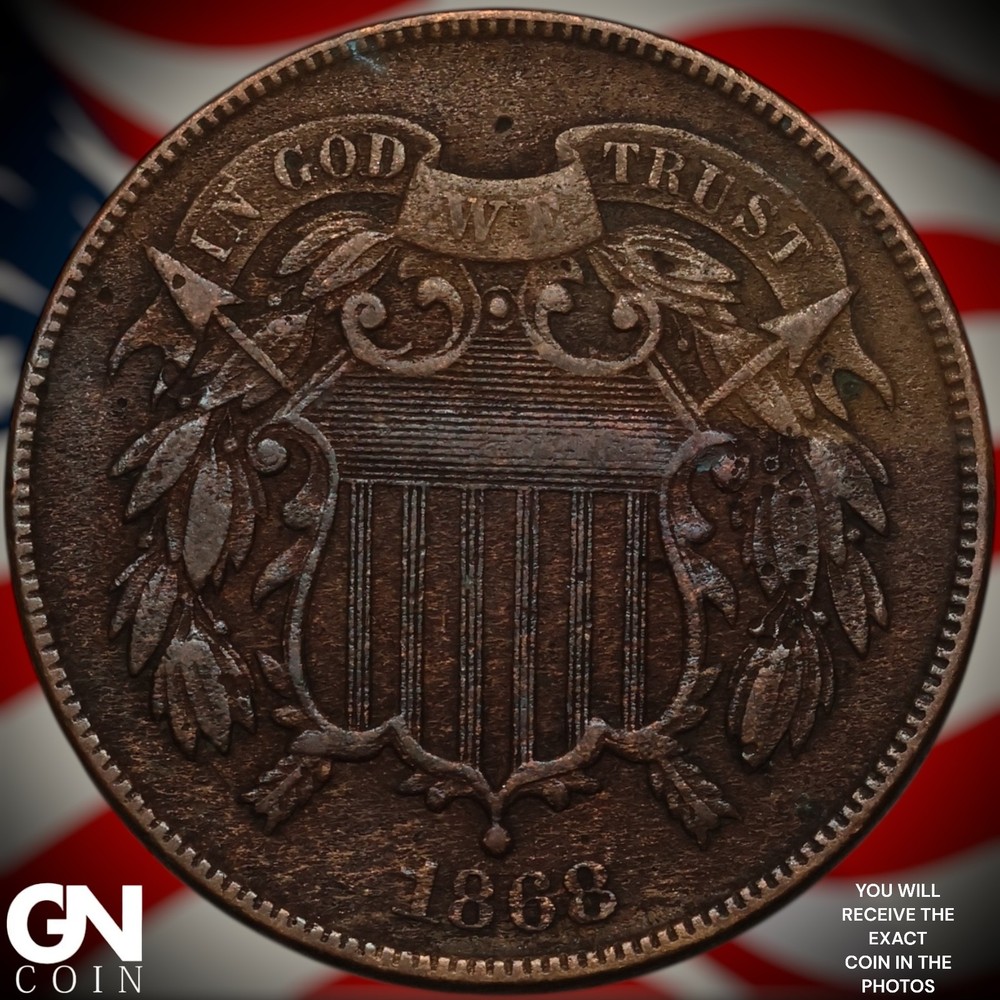 1868 2 Cent Piece A1140
