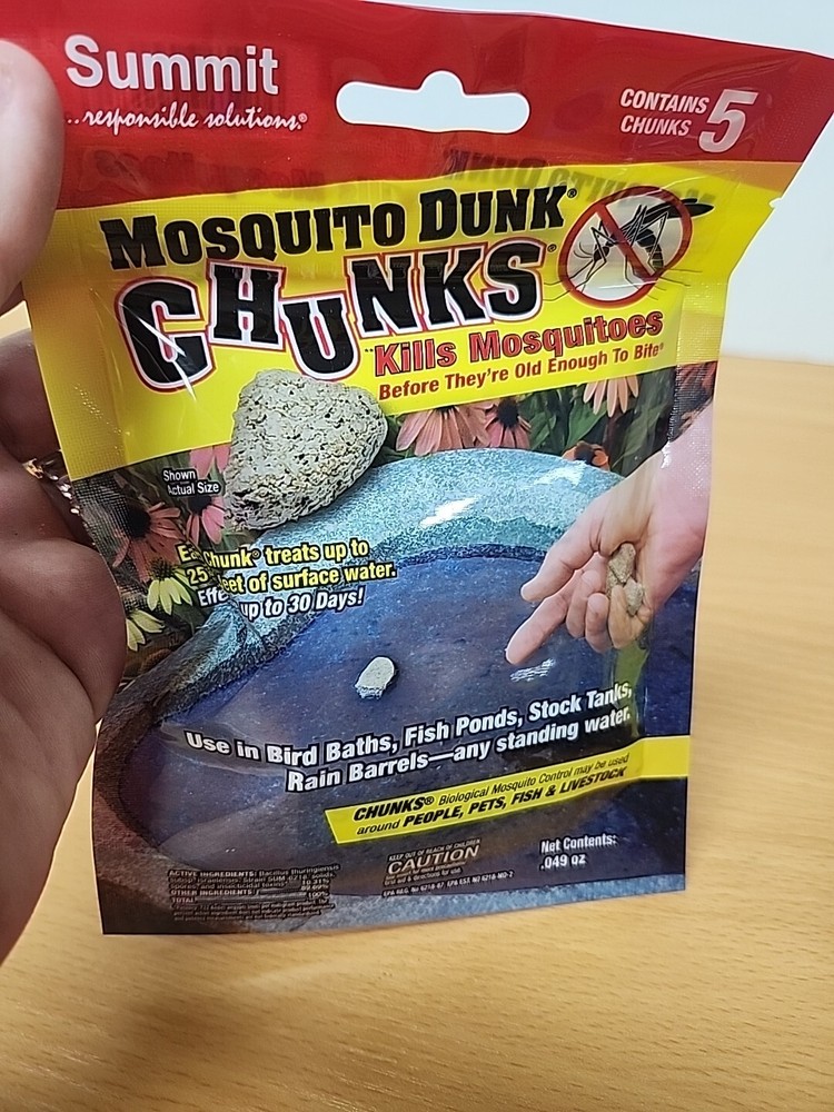 (2) Summit Mosquito Chunks 5 Count each bag Biological Mosquito Control