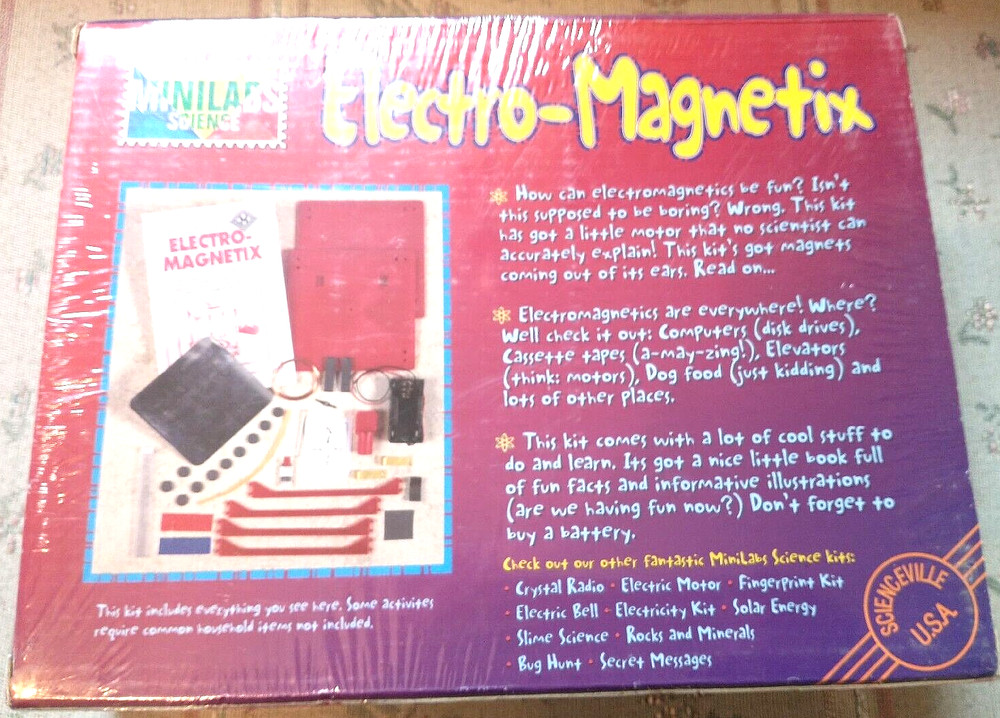 MINILABS Science Kit 30+ Experiments STEM Electricity Magnet Set NEW Sealed