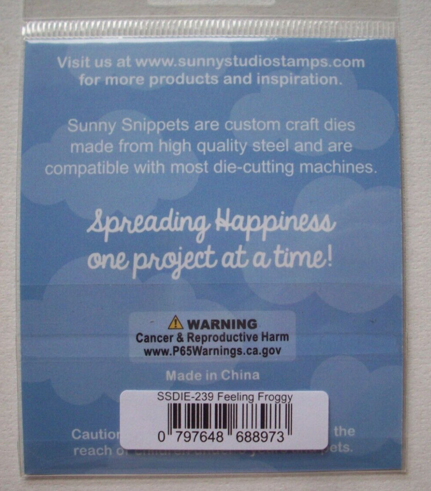 FEEKING FROGGY Sunny Studio craft dies