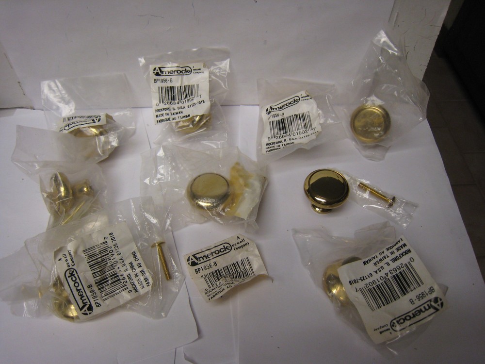 9 yes 9 Amerock BP1956-B Solid Brass  Cabinet Knob