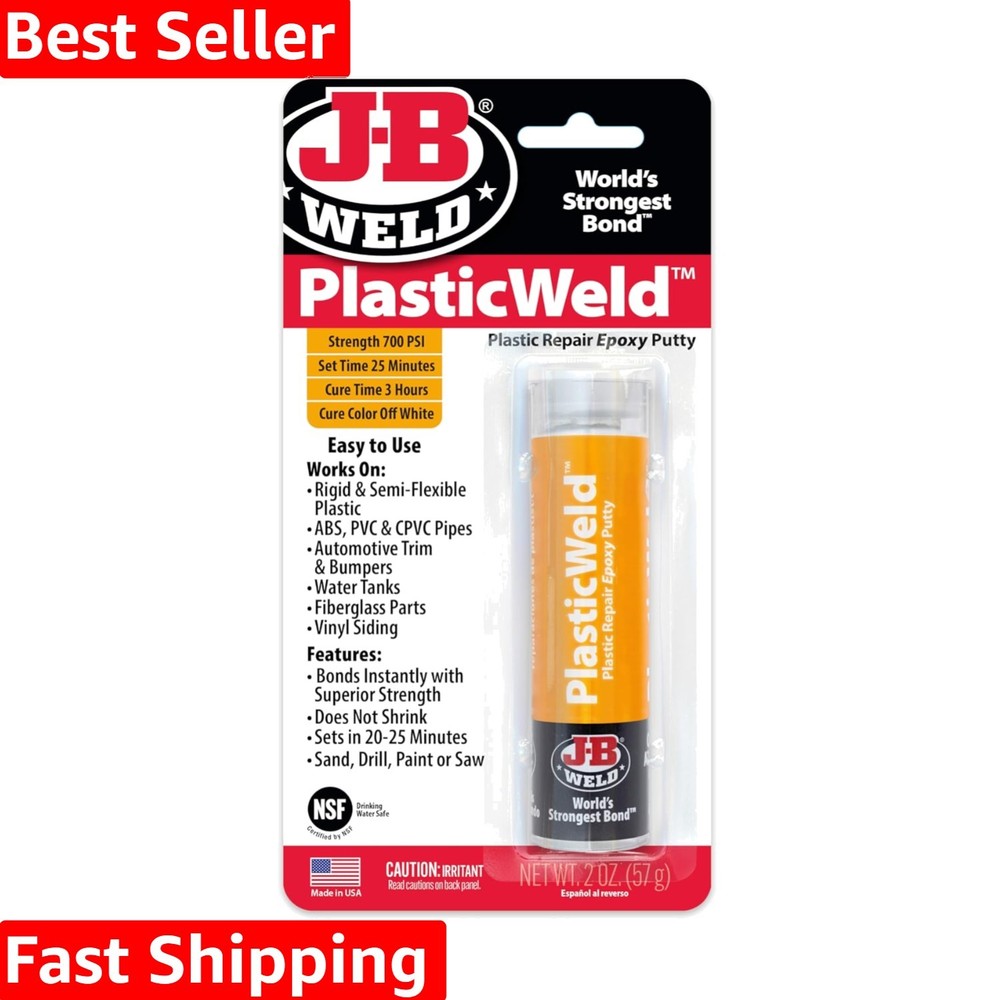 Versatile PlasticWeld 2 oz. Epoxy Putty - Safe for Potable Water and Repairs