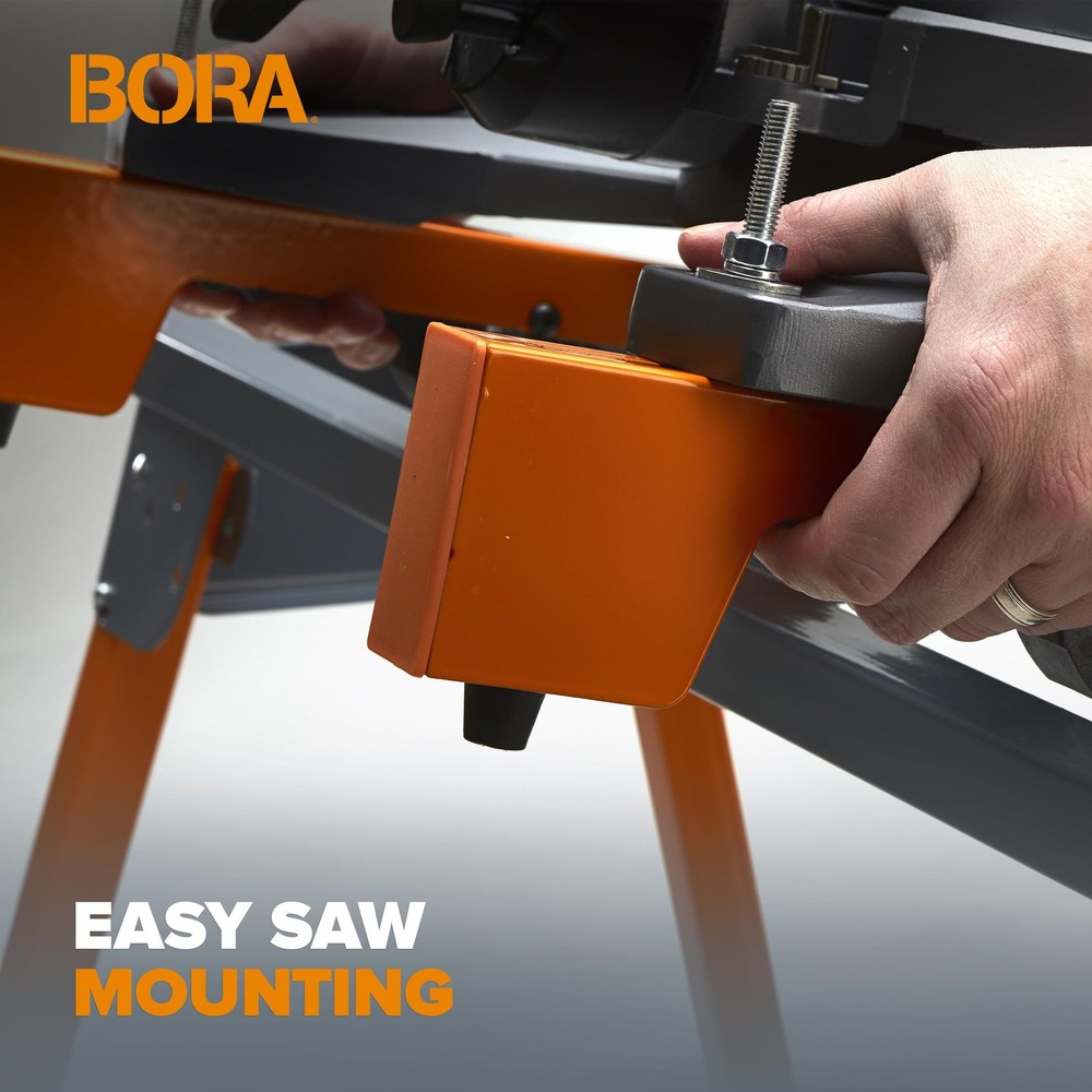 Universal Miter Saw Stand with Quick Release Tool Mounting System- Portable M...