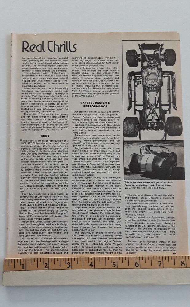 ARNITZ COBRA REPLICA ORIGINAL 1980 ARTICLE