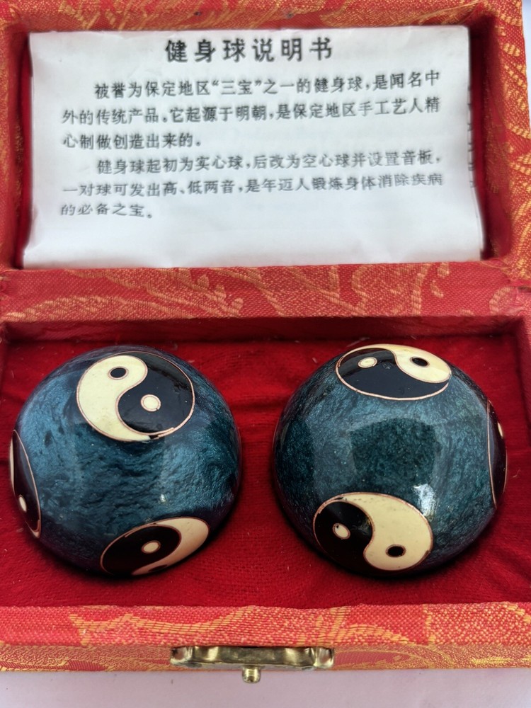 Musical Chinese Baoding Meditation Balls Yin Yang